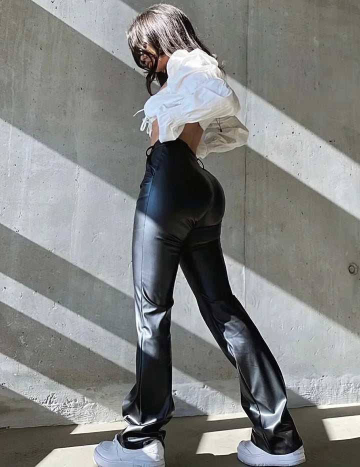 High-Waist Slim Fit Dress Pants – Tapered Trouser for Women