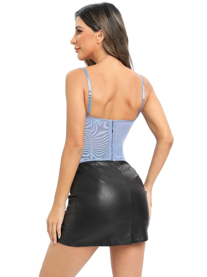 Lace Bustier Top – Structured Backless Design for Women
