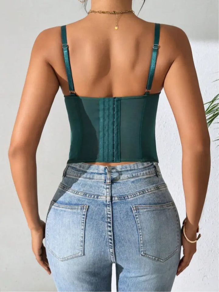 Lace Bustier Top – Structured Backless Design for Women