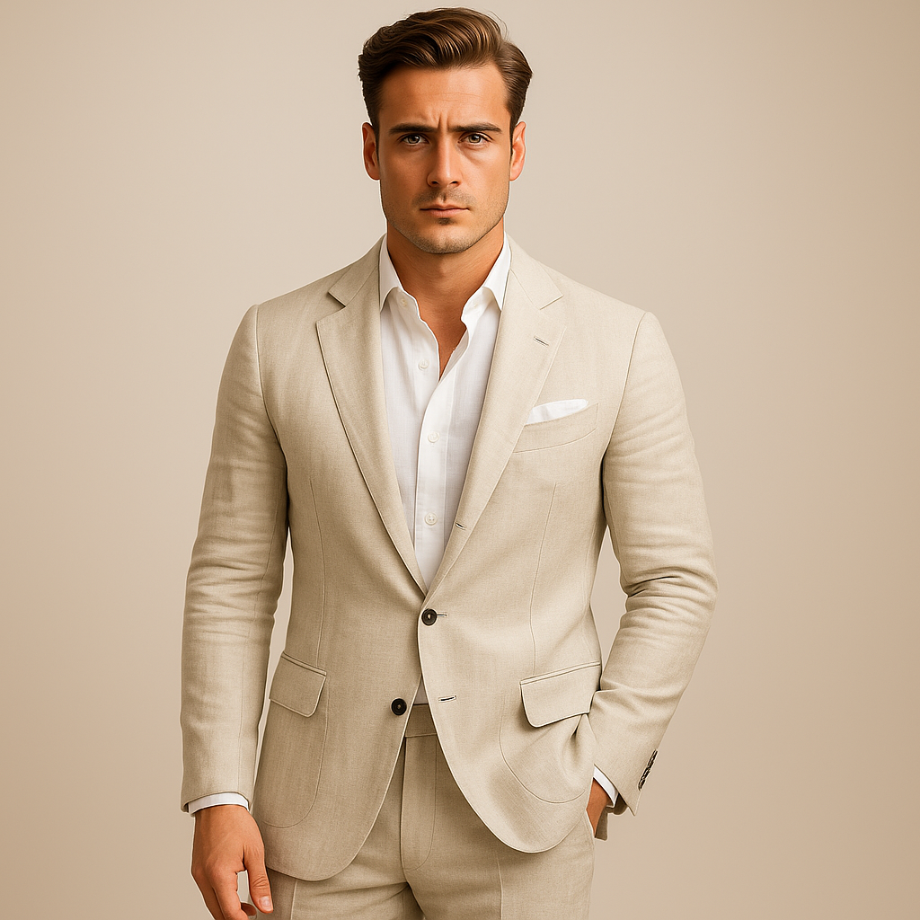 Men's Modern Tailored Casual Blazer Slim Fit – Clean Lapels Minimalist