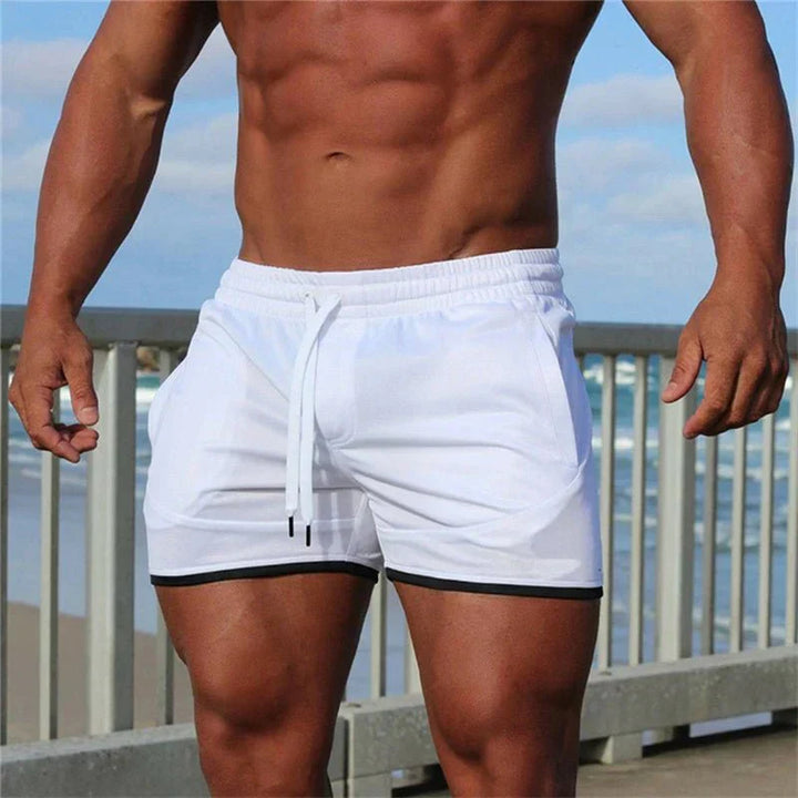 Quick-Dry Men's Swim Shorts – Athletic Fit & Mesh Lining