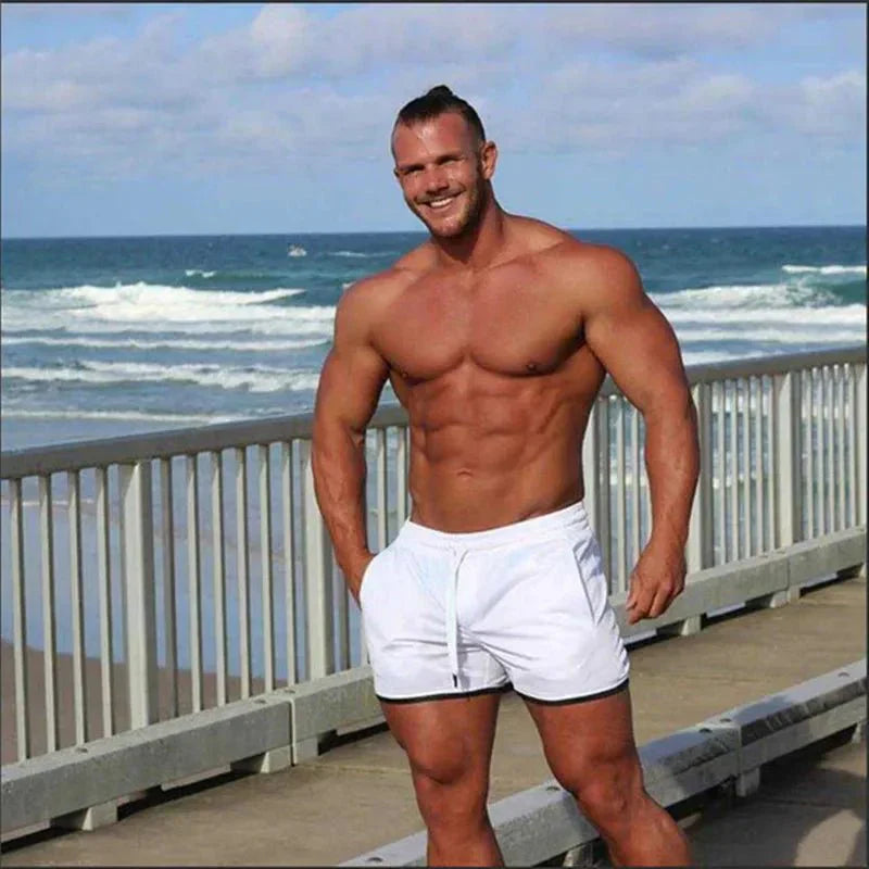 Quick-Dry Men's Swim Shorts – Athletic Fit & Mesh Lining
