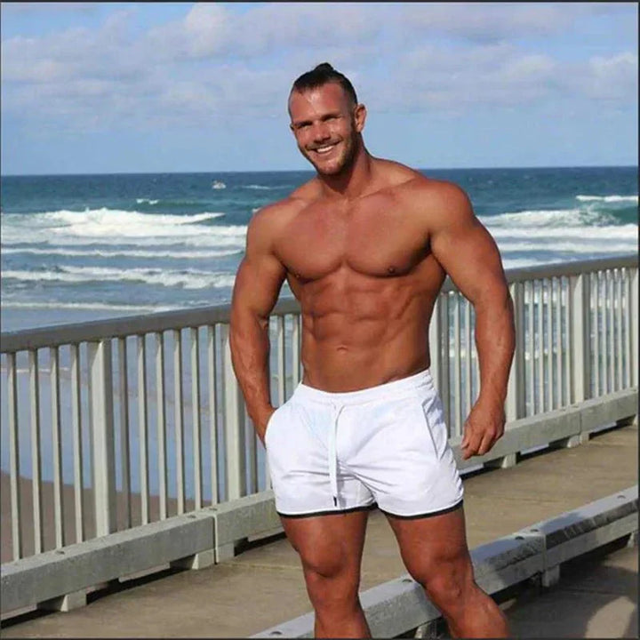 Quick-Dry Men's Swim Shorts – Athletic Fit & Mesh Lining