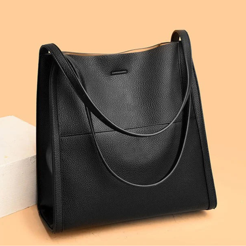 Women's Pebbled Tote Bag – Structured Shoulder Bag