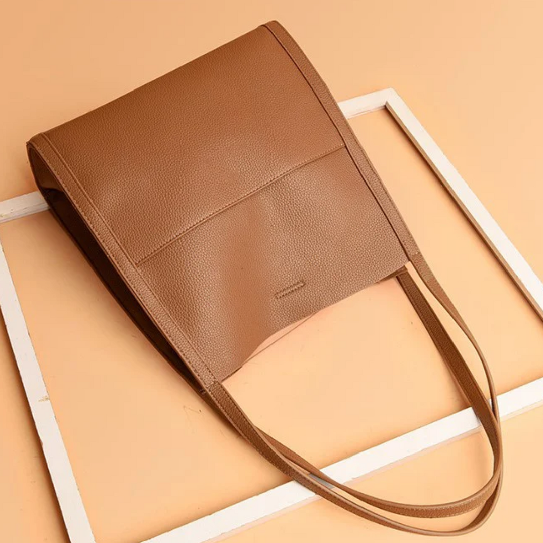 Women's Pebbled Tote Bag – Structured Shoulder Bag