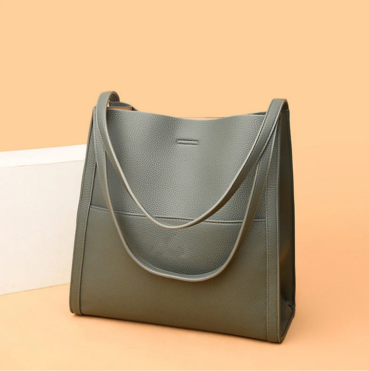 Women's Pebbled Tote Bag – Structured Shoulder Bag