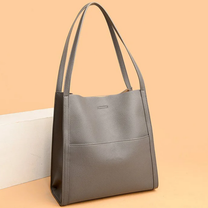 Women's Pebbled Tote Bag – Structured Shoulder Bag