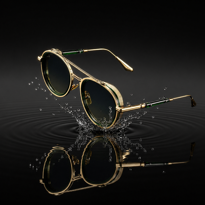 Retro Oval Sunglasses Metal Double Bridge UV400 – Fashion Shades