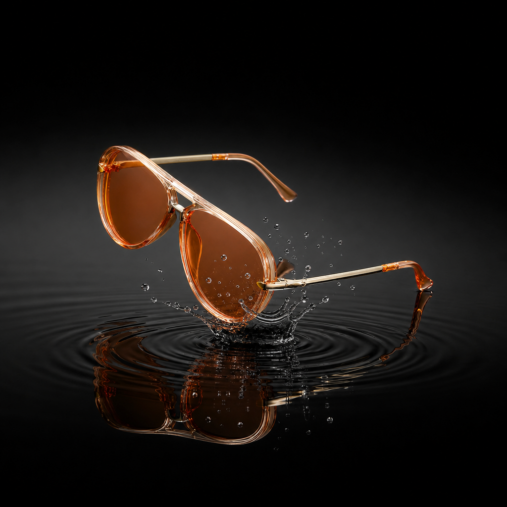 Women's Semi-Metal Frame Sunglasses – Tinted Gradient Lenses