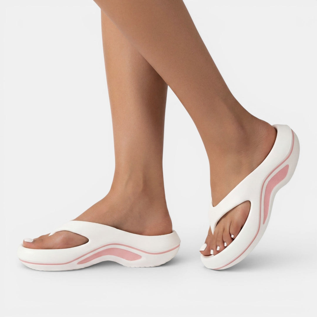 Platform Flip Flops for Women – Chunky Cushioned Wave Sole