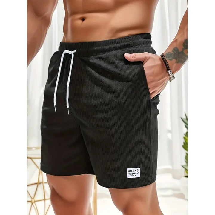 Men's Swim Shorts – Ribbed Relaxed Fit & Drawstring