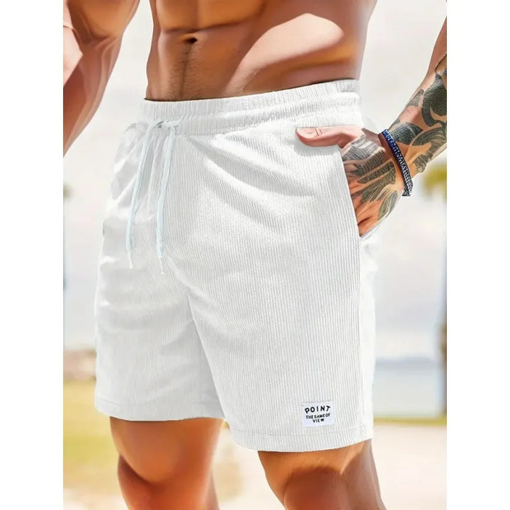 Men's Swim Shorts – Ribbed Relaxed Fit & Drawstring