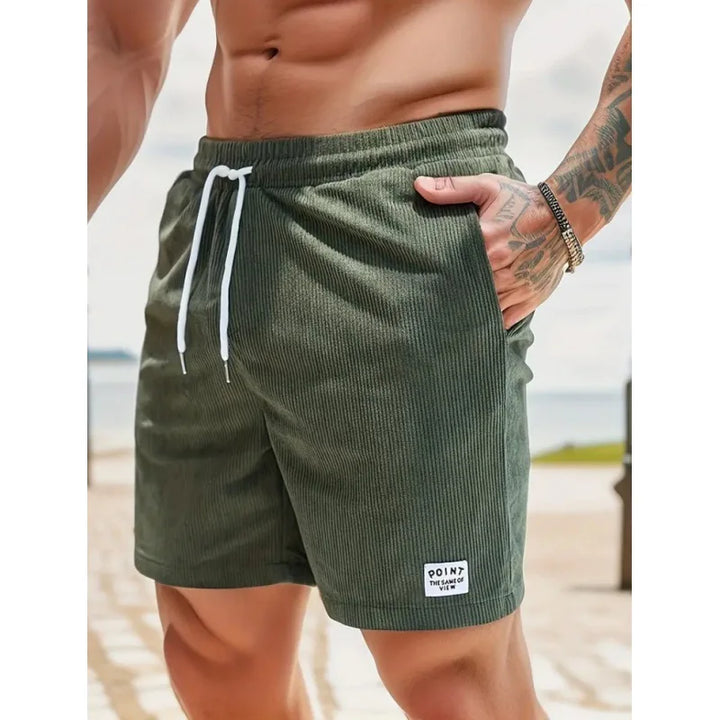 Men's Swim Shorts – Ribbed Relaxed Fit & Drawstring