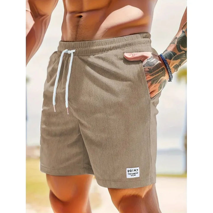 Men's Swim Shorts – Ribbed Relaxed Fit & Drawstring