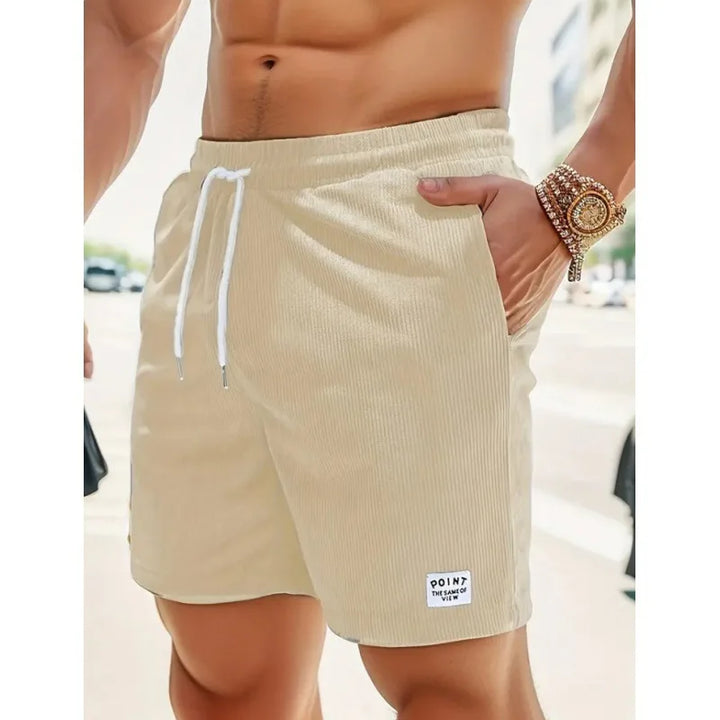 Men's Swim Shorts – Ribbed Relaxed Fit & Drawstring