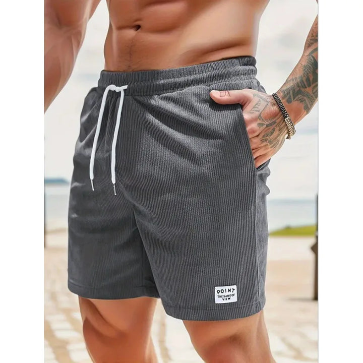 Men's Swim Shorts – Ribbed Relaxed Fit & Drawstring