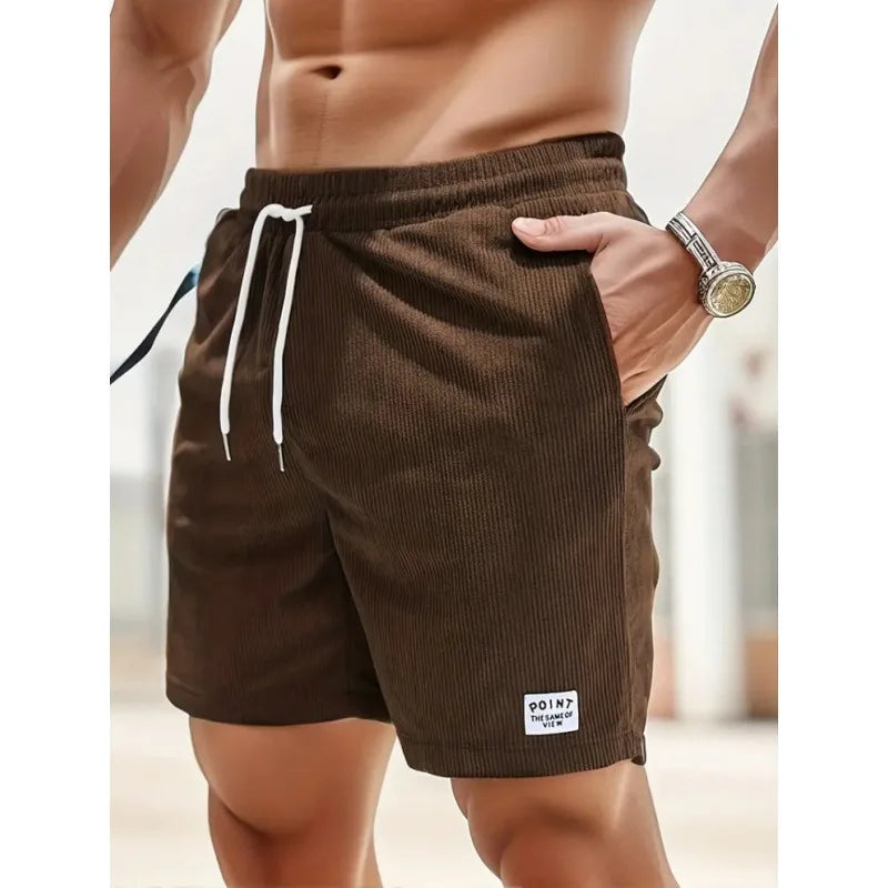 Men's Swim Shorts – Ribbed Relaxed Fit & Drawstring