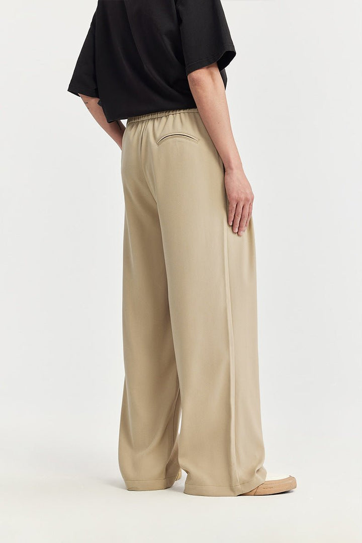 Men's Wide Leg Casual Suit Pants Relaxed Fit Summer Drape Trousers
