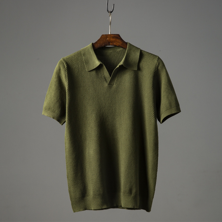 Men's Cotton Polo Shirt Short Sleeve – Classic Collar Tailored Fit