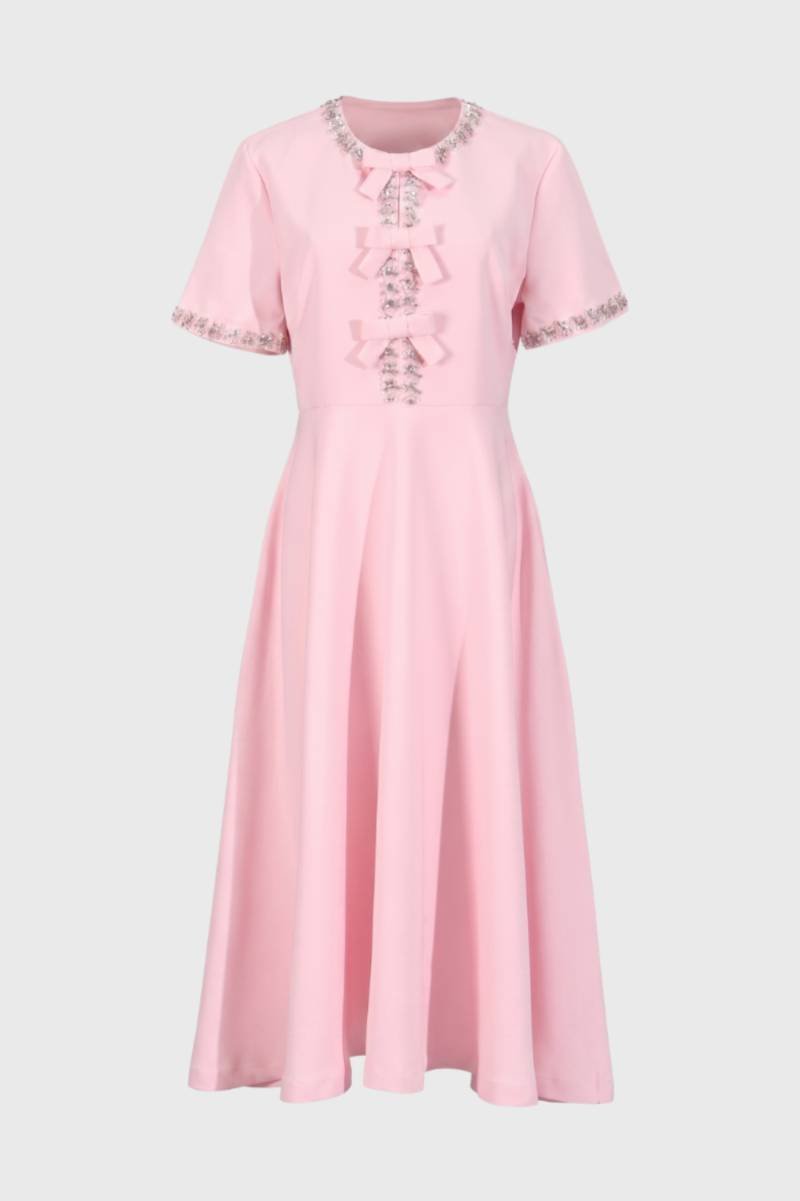 Midi Dress with Bow Details – Romantic Feminine Silhouette