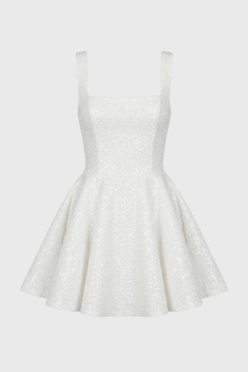 Glitter Skater Mini Dress – Flared Fit for Parties