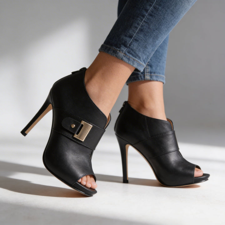 Open Toe Stiletto Heels for Women – Adjustable Buckle Strap