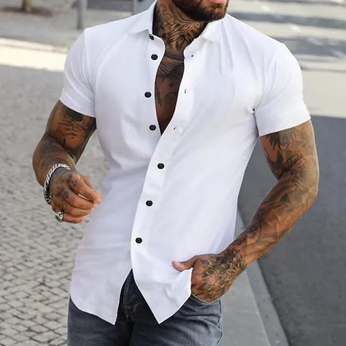 Men's Muscle Fit Short Sleeve Shirt – Breathable Moisture-Wicking