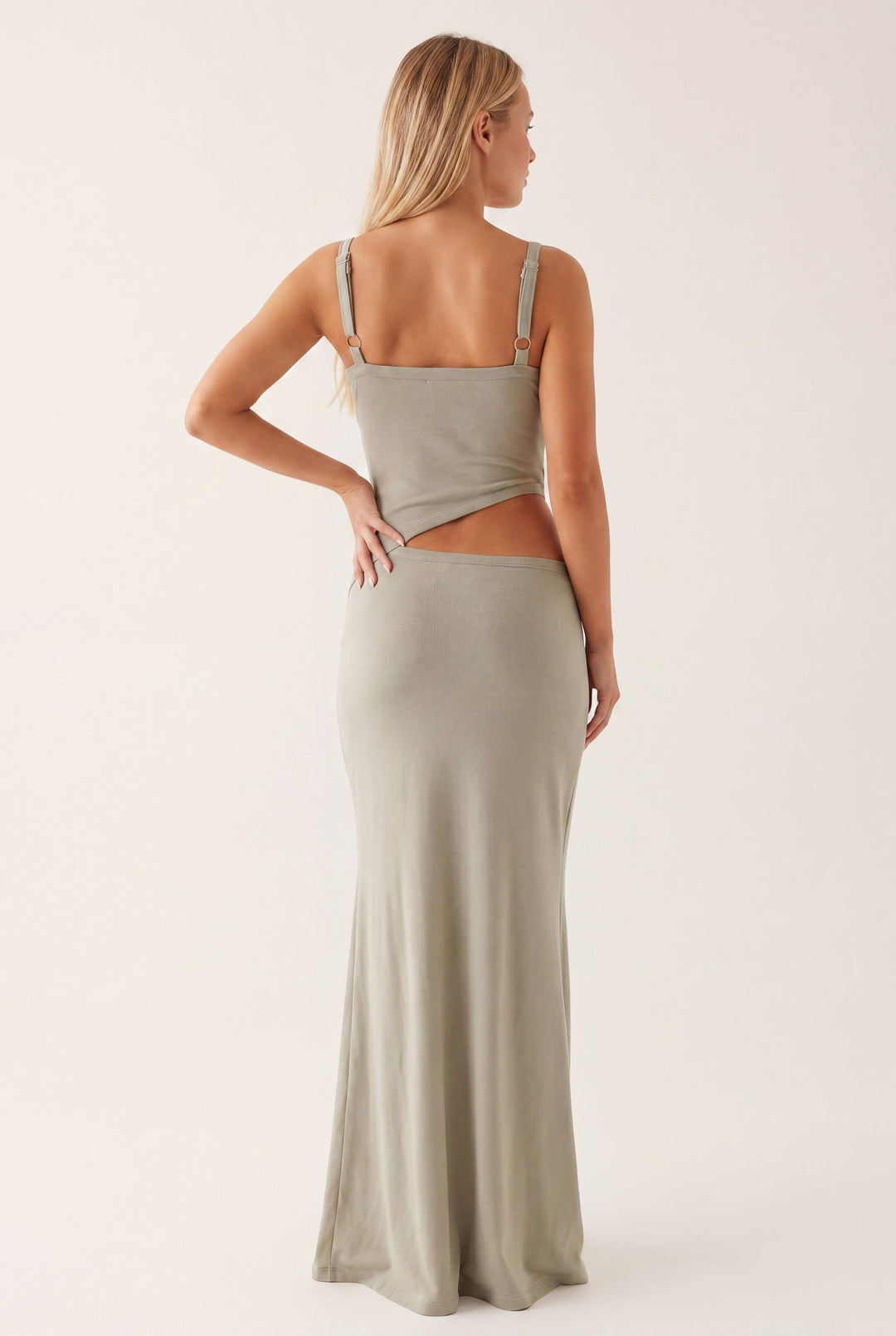 Women's Open Back Maxi Dress Deep V-Neck – Spaghetti Criss-Cross