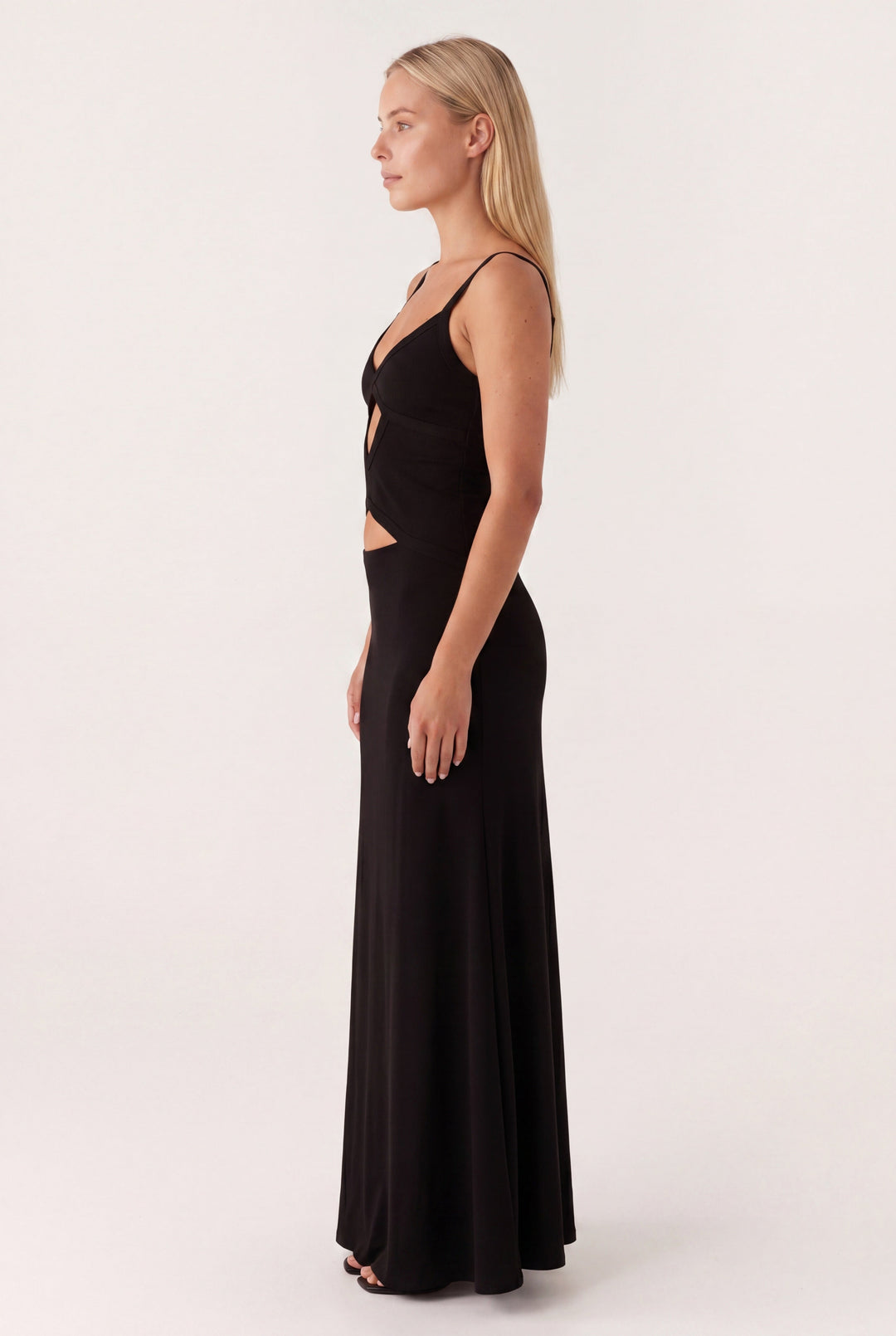 Women's Open Back Maxi Dress Deep V-Neck – Spaghetti Criss-Cross