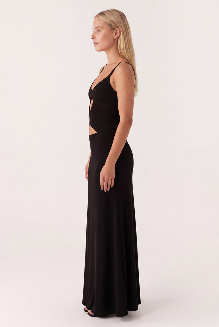Women's Open Back Maxi Dress Deep V-Neck – Spaghetti Criss-Cross