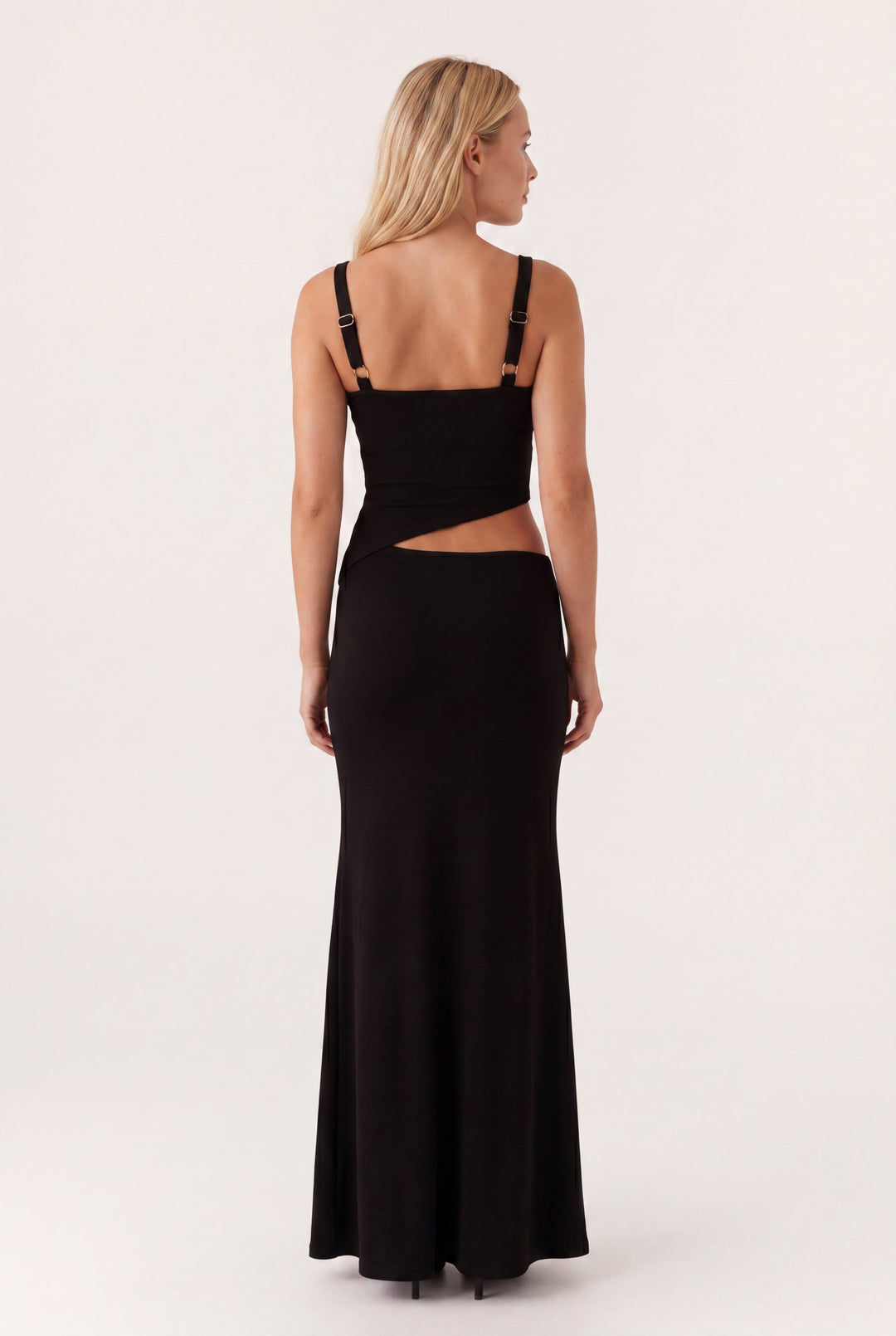 Women's Open Back Maxi Dress Deep V-Neck – Spaghetti Criss-Cross