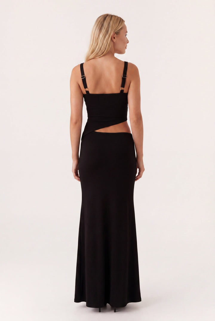 Women's Open Back Maxi Dress Deep V-Neck – Spaghetti Criss-Cross