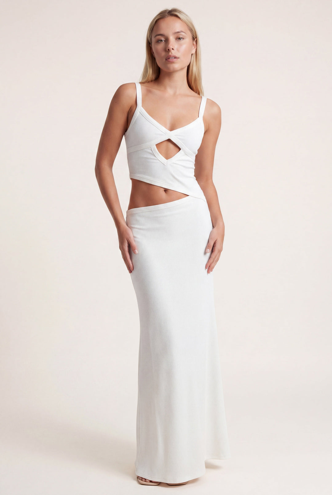 Women's Open Back Maxi Dress Deep V-Neck – Spaghetti Criss-Cross