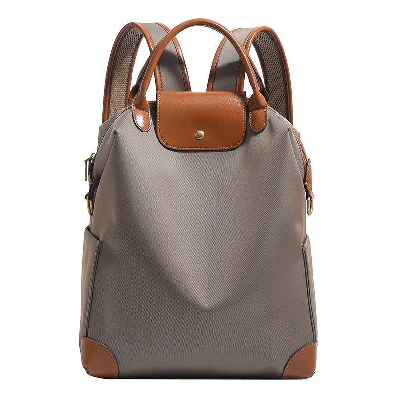 Women's Backpack – Structured Contrast Trim & Top Handle