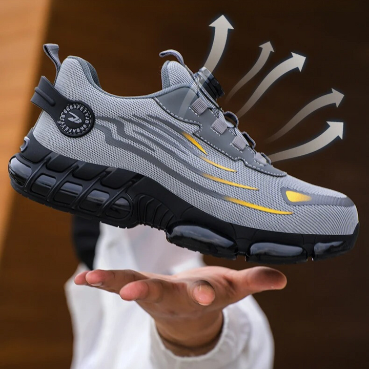 Men's Rotary Dial Lacing Sneaker – Mesh Upper & Chunky Sole