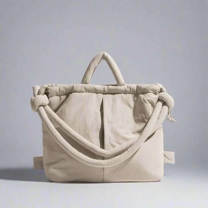 Women's Quilted Puffer Tote Bag – Lightweight Padded Handles Everyday