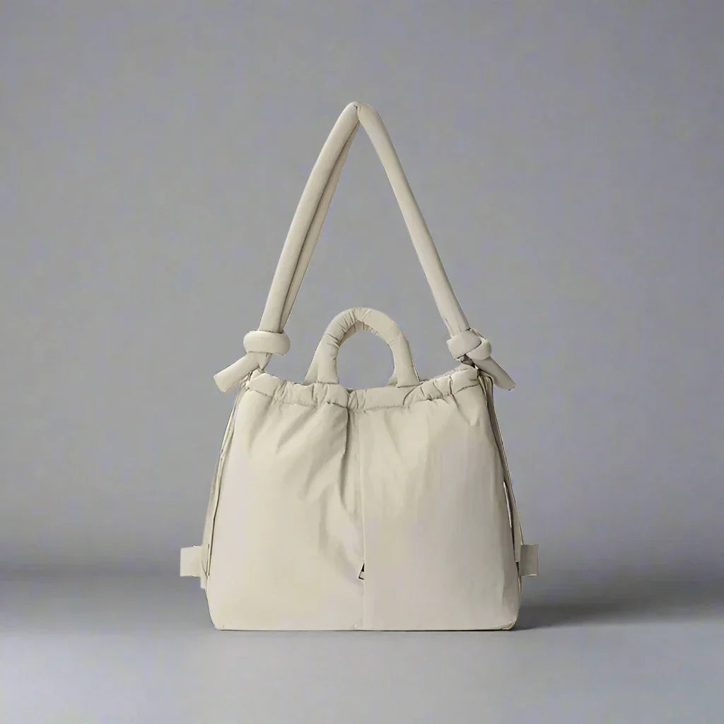 Cotton Tote Bag Large Shoulder Bag – Clip Closure Jacket Style