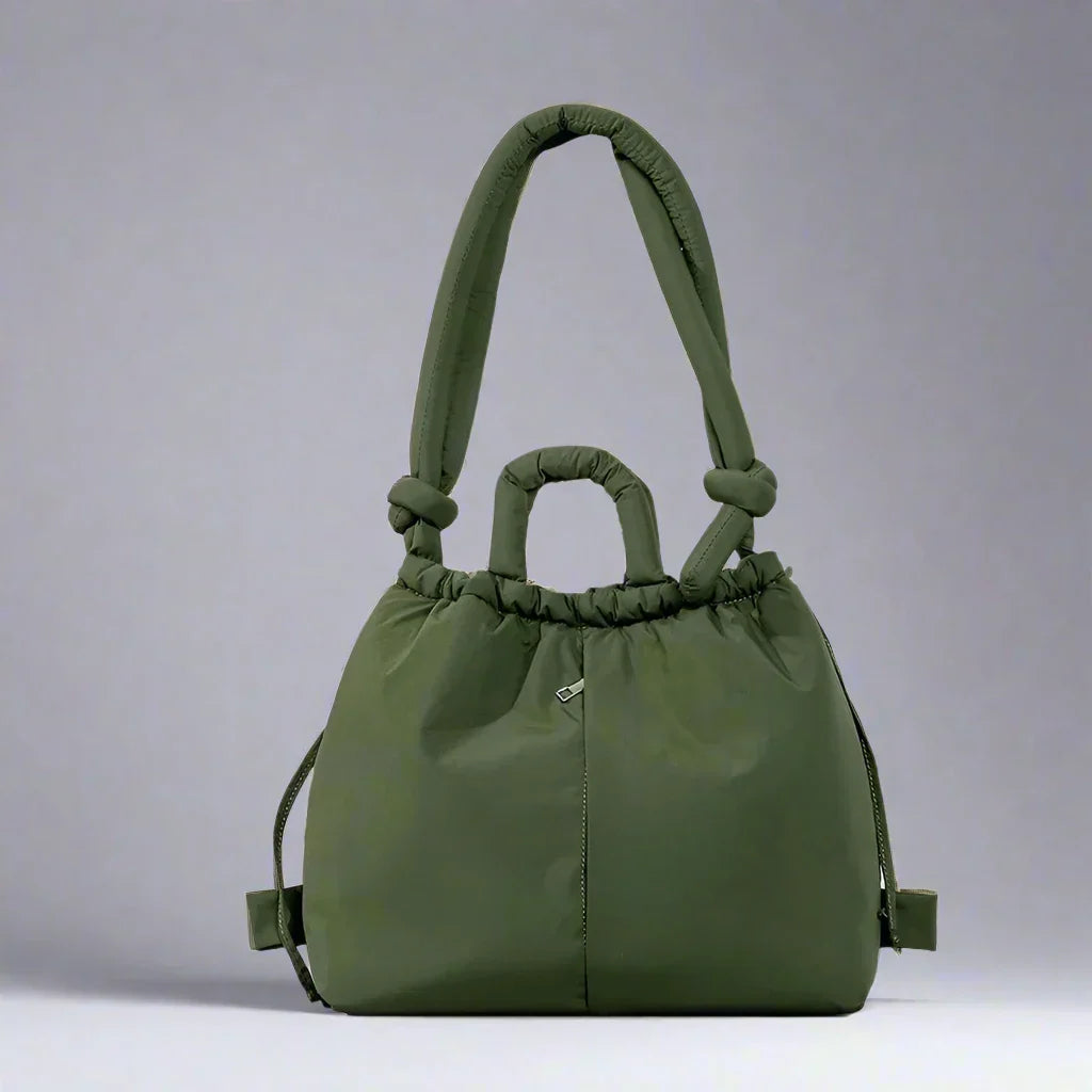Women's Quilted Puffer Tote Bag – Lightweight Padded Handles Everyday