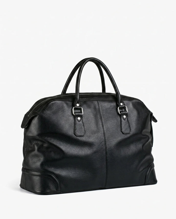 Leather Duffel Bag Men – Pebble Dome Structured Travel Bag