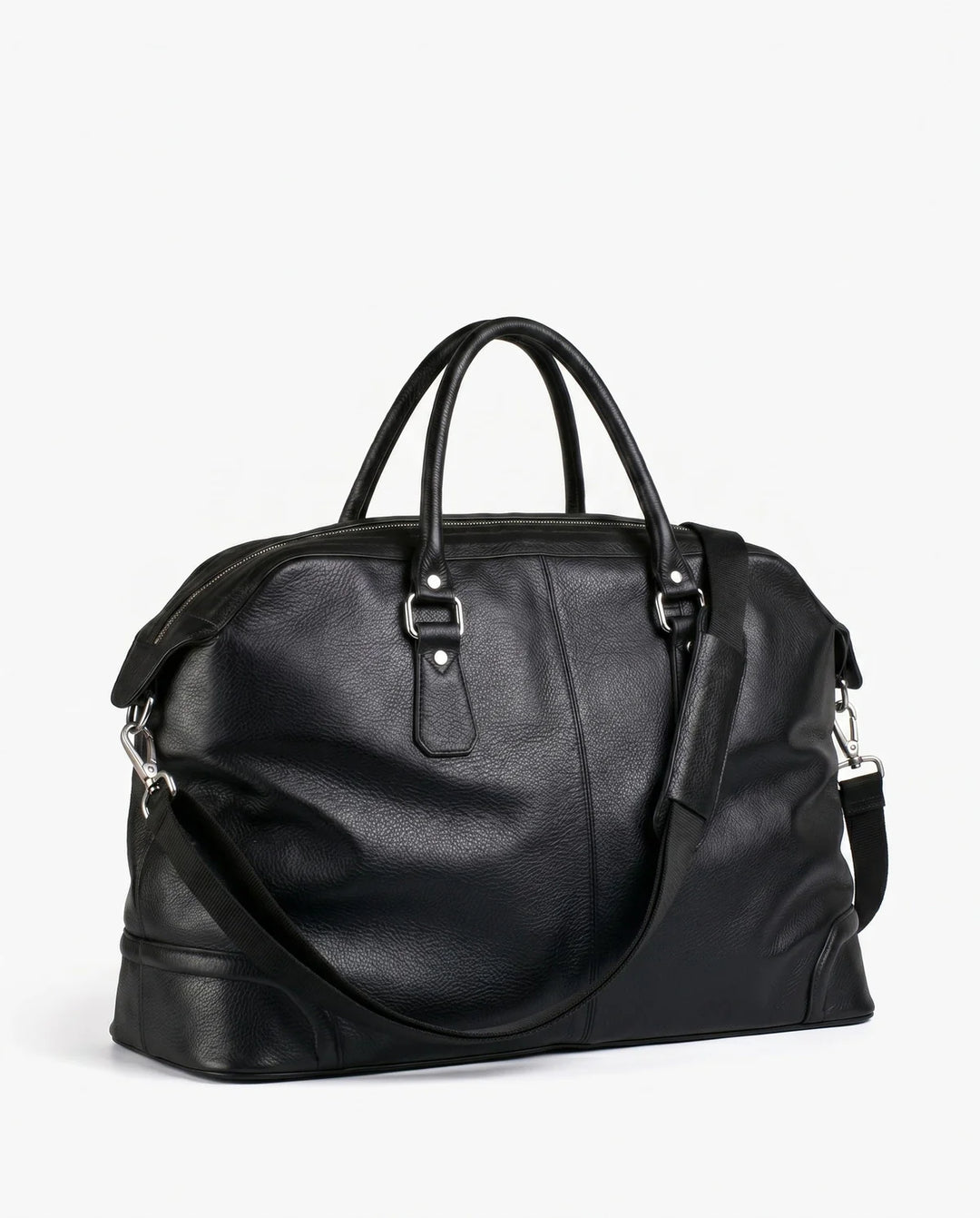 Leather Duffel Bag Men – Pebble Dome Structured Travel Bag