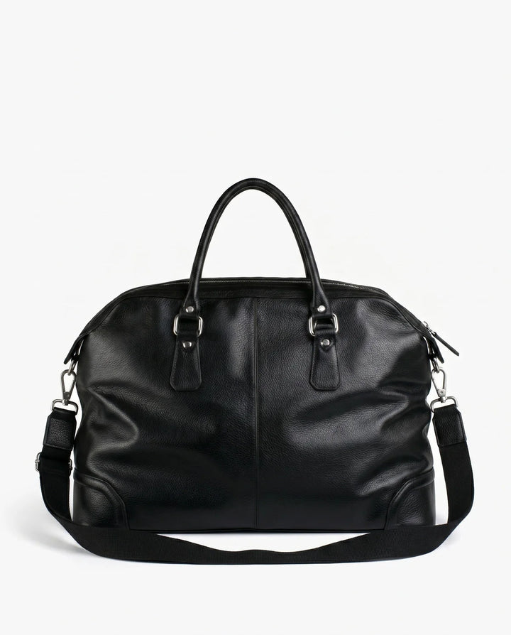 Leather Duffel Bag Men – Pebble Dome Structured Travel Bag