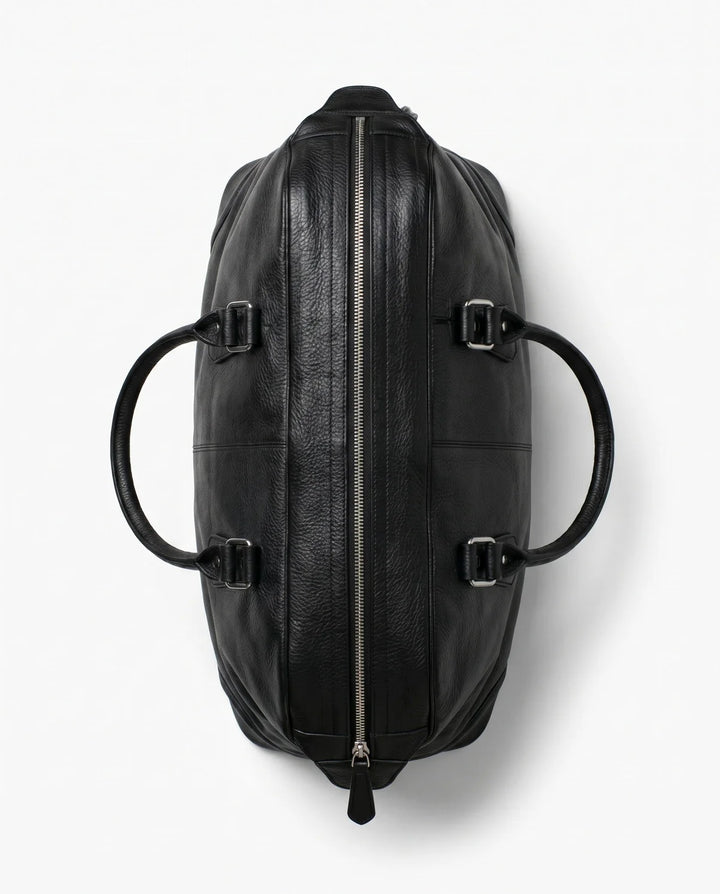 Leather Duffel Bag Men – Pebble Dome Structured Travel Bag