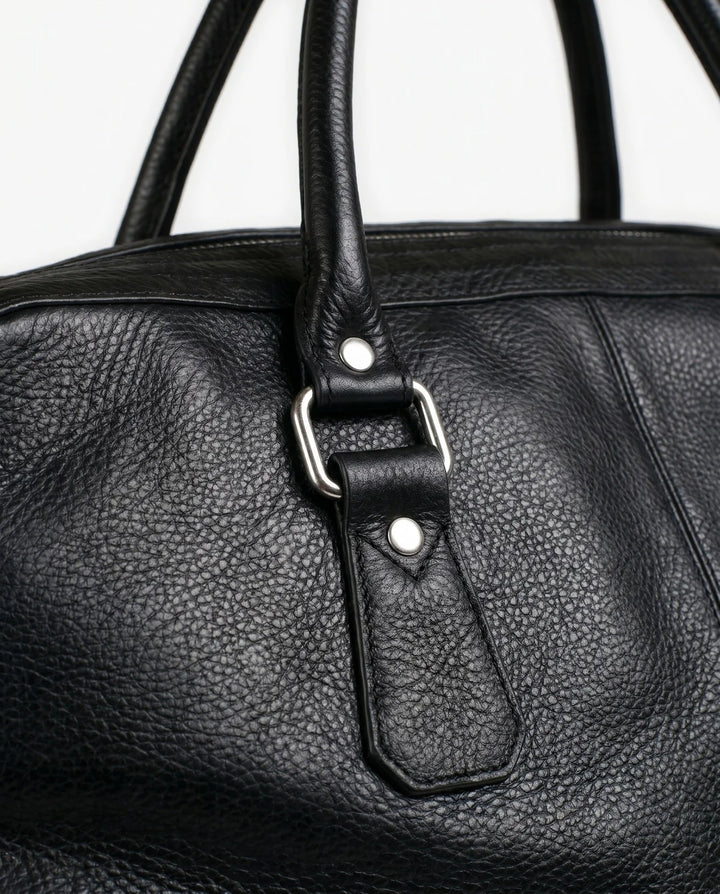 Leather Duffel Bag Men – Pebble Dome Structured Travel Bag